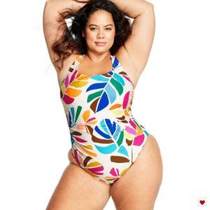 Botanical One Piece Swimsuit - 18W - Tabitha Brown for Target